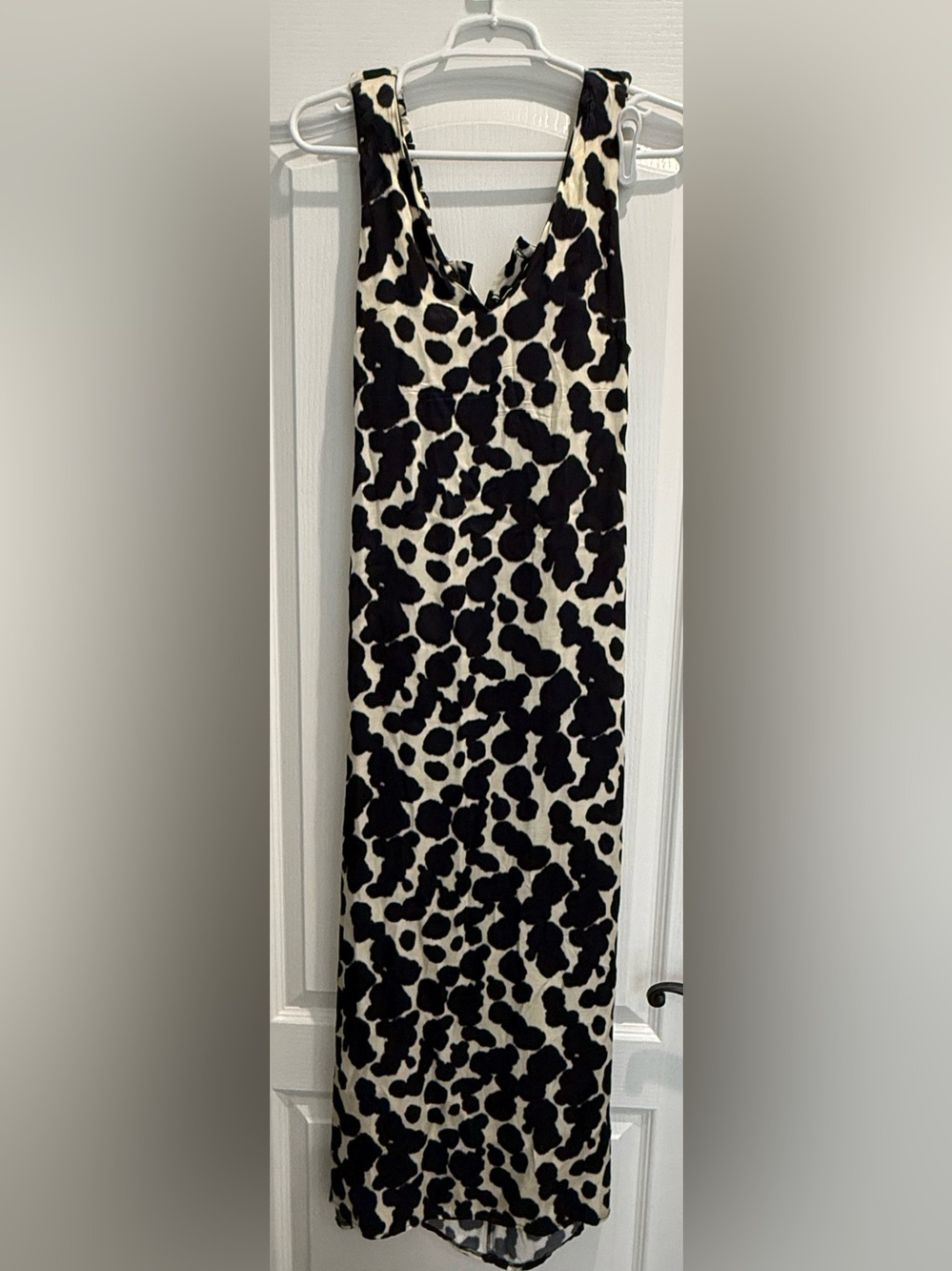 Topshop Black and White Cow-Spot Maxi Dress